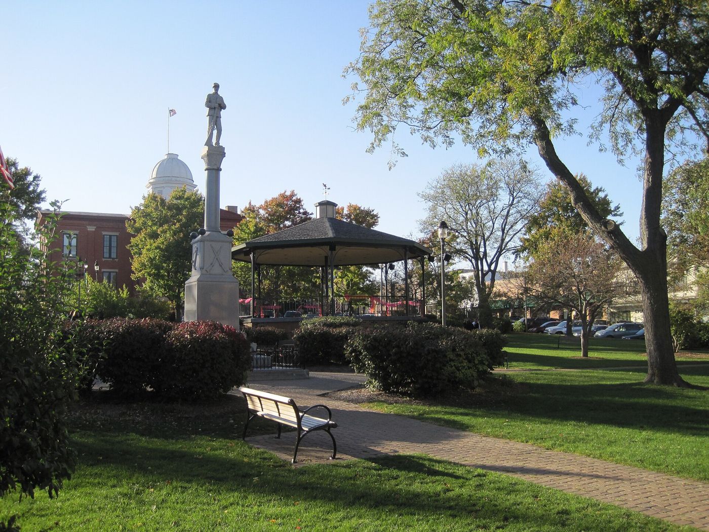 Woodstock town square gazebo
